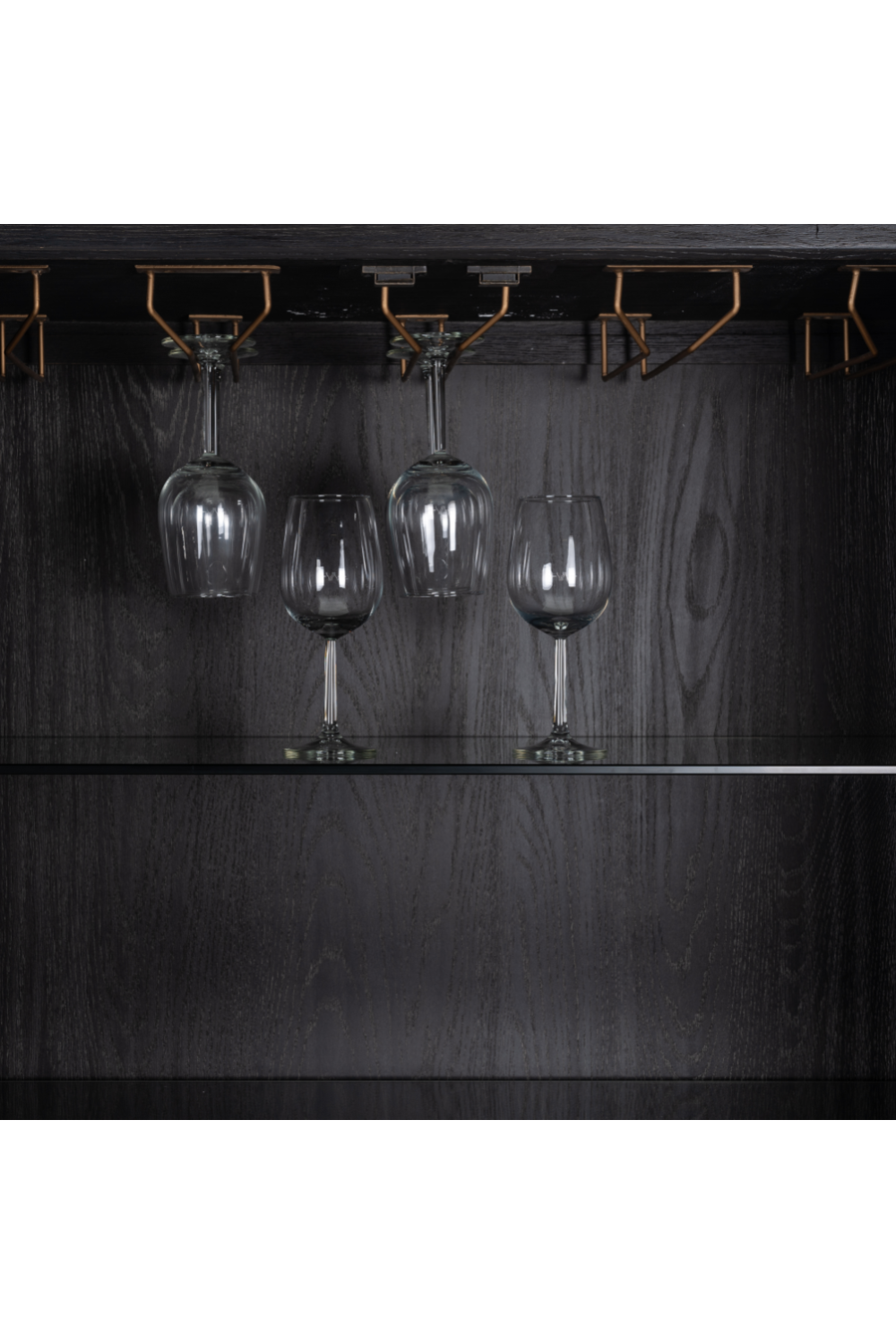 Wood Framed Leather Bar Cabinet | Oroa.com