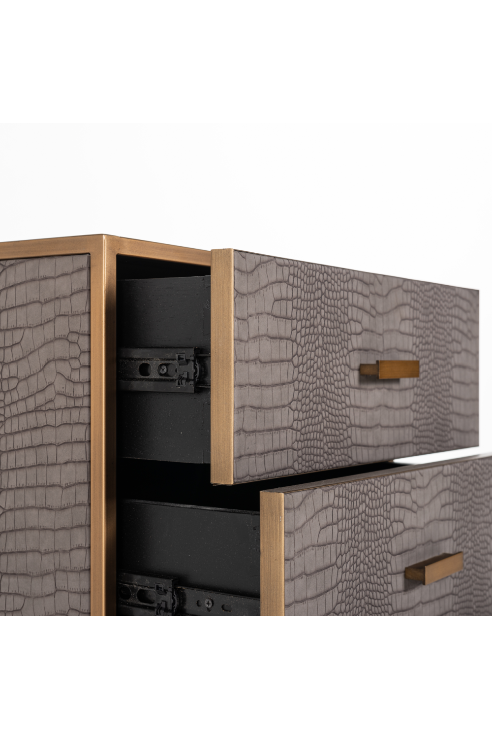 Brown Leather Chest of Drawers | Oroa.com
