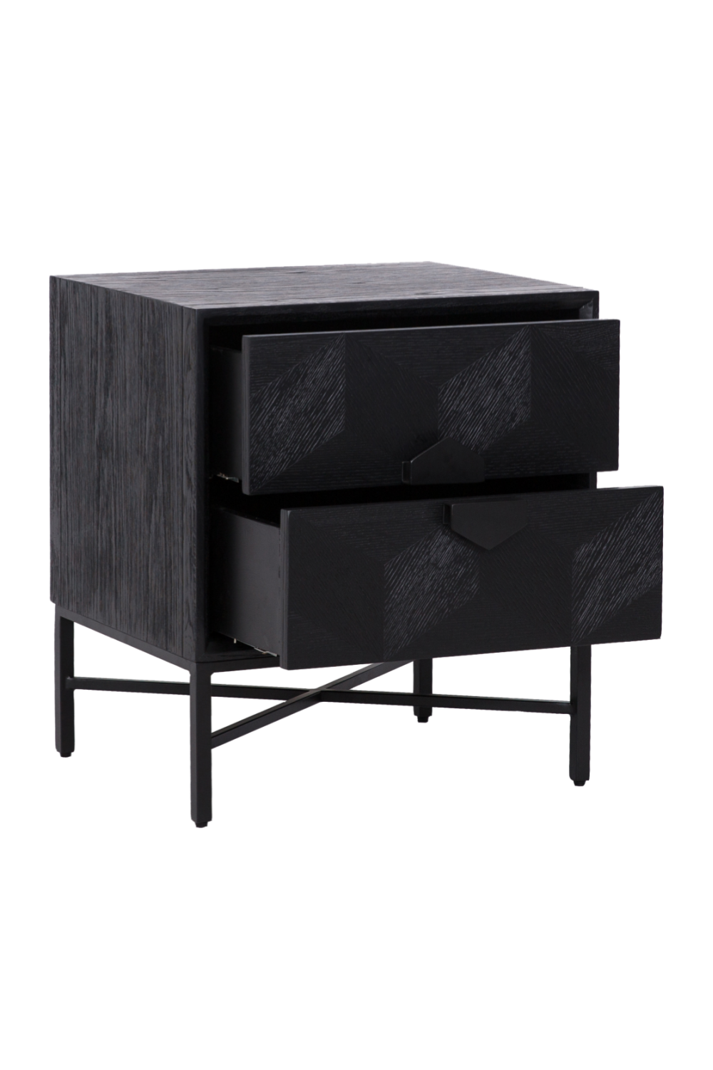 Black Wooden Chest of Drawers | Richmond Interiors Blax | OROA.com