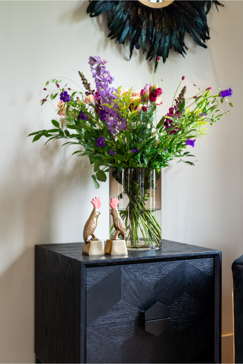 Black Wooden Chest of Drawers | Oroa.com