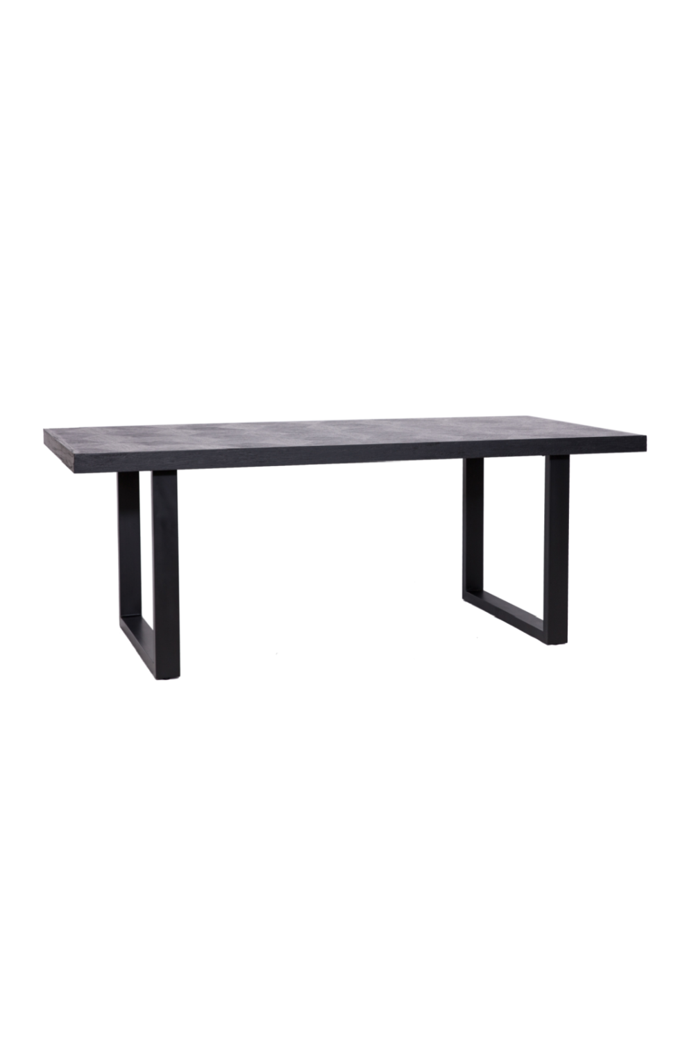 Black Oak U-Leg Dining Table M | Oroa.com