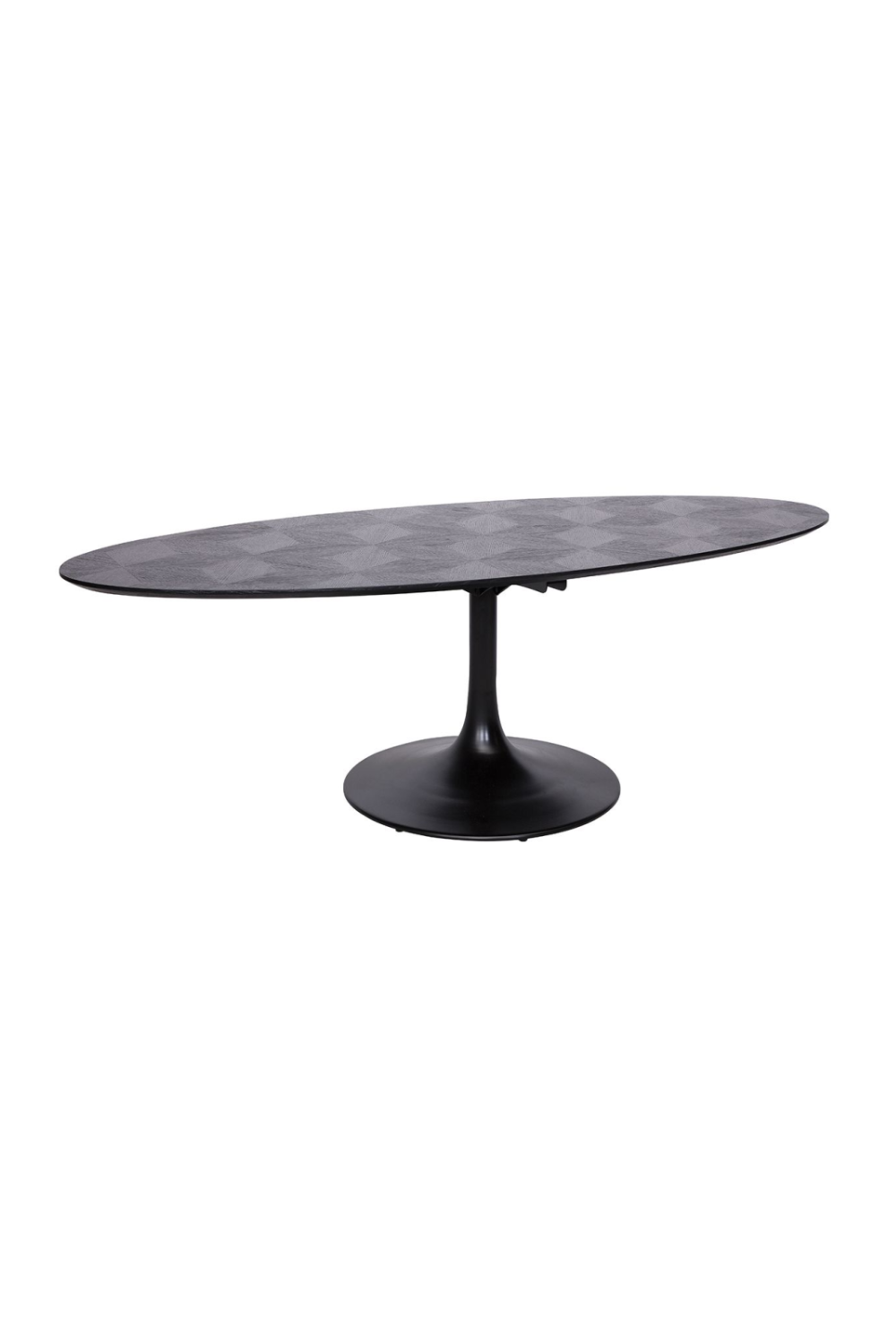 Oval Black Oak Pedestal Dining Table | OROA Blax | OROA.com