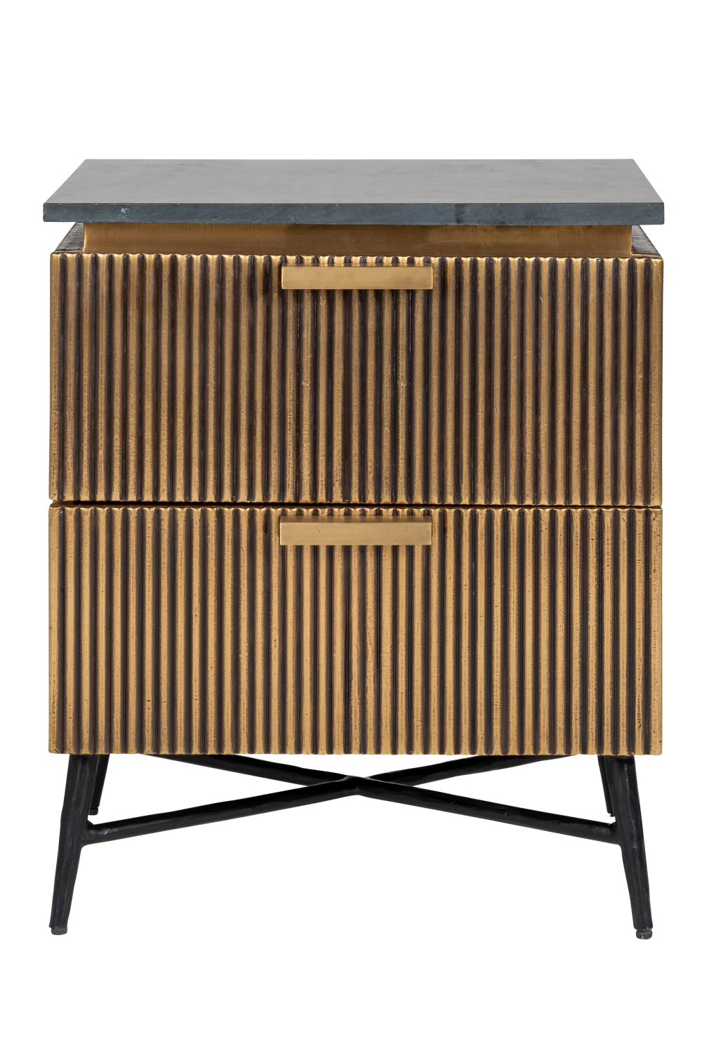 Modern Metal Bedside Cabinet | Richmond Interiors Ironville | Oroa.com