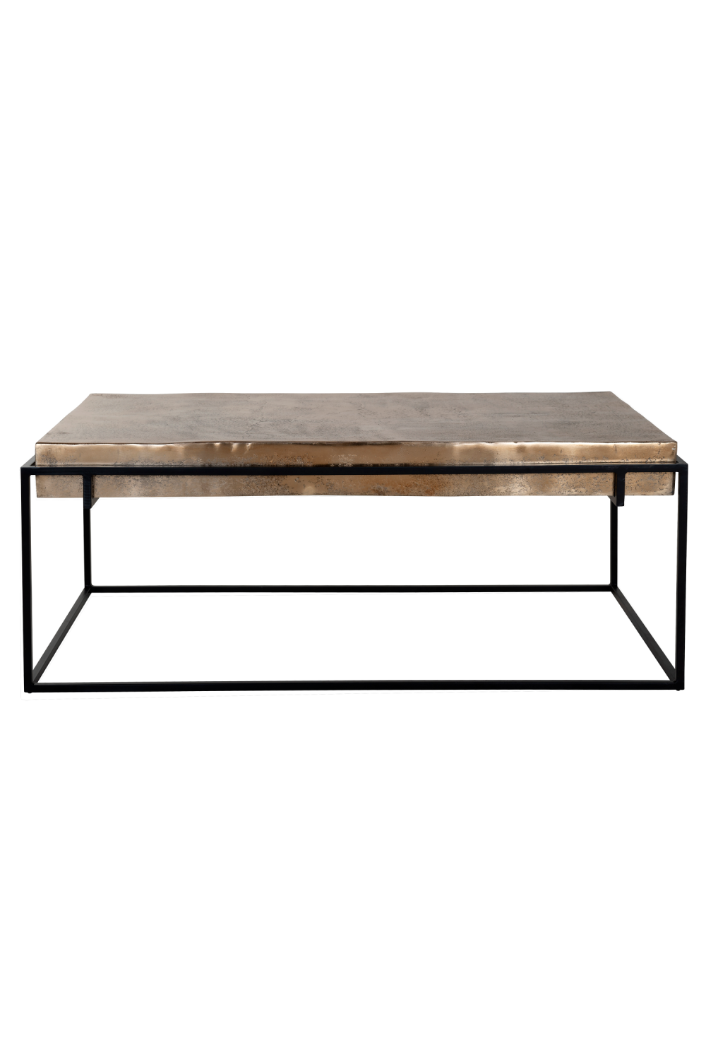 Rectangular Gold Aluminum Coffee Table | OROA Calloway | Oroa