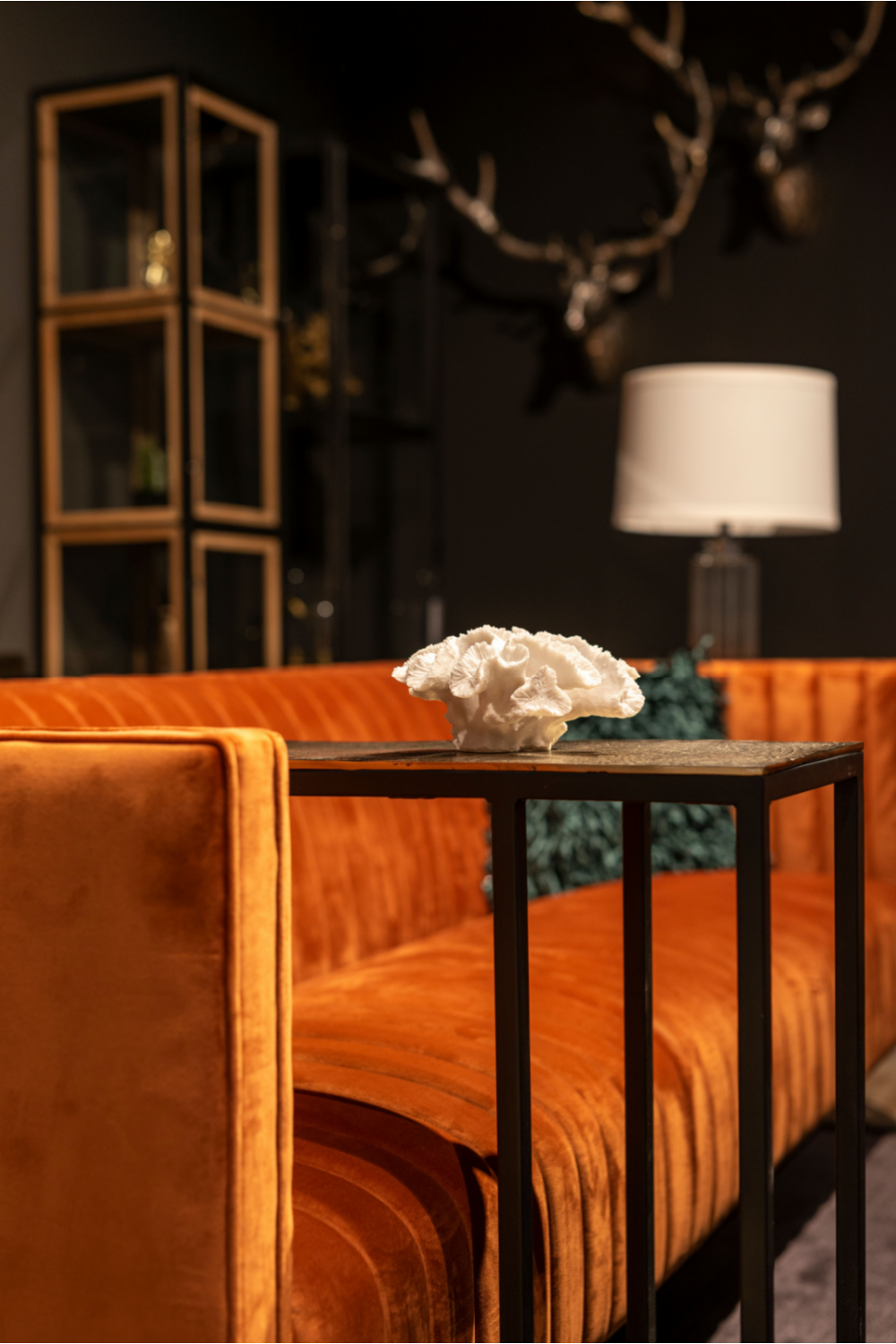 Champagne Gold Aluminum Side Table | Richmond Interiors Calloway | Oroa.com