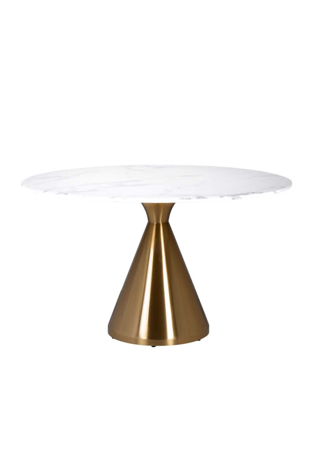 White Marble Gold Base Dining Table | Richmond Interiors Tenille | Oroa.com