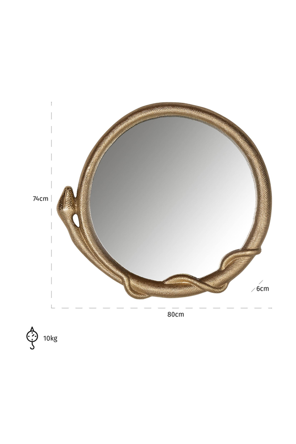 Gold Snake Mirror | Richmond Interiors Fiona | Oroa.com