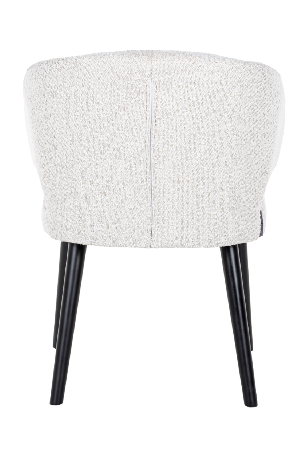 White Bouclé Modern Dining Chair | Oroa.com