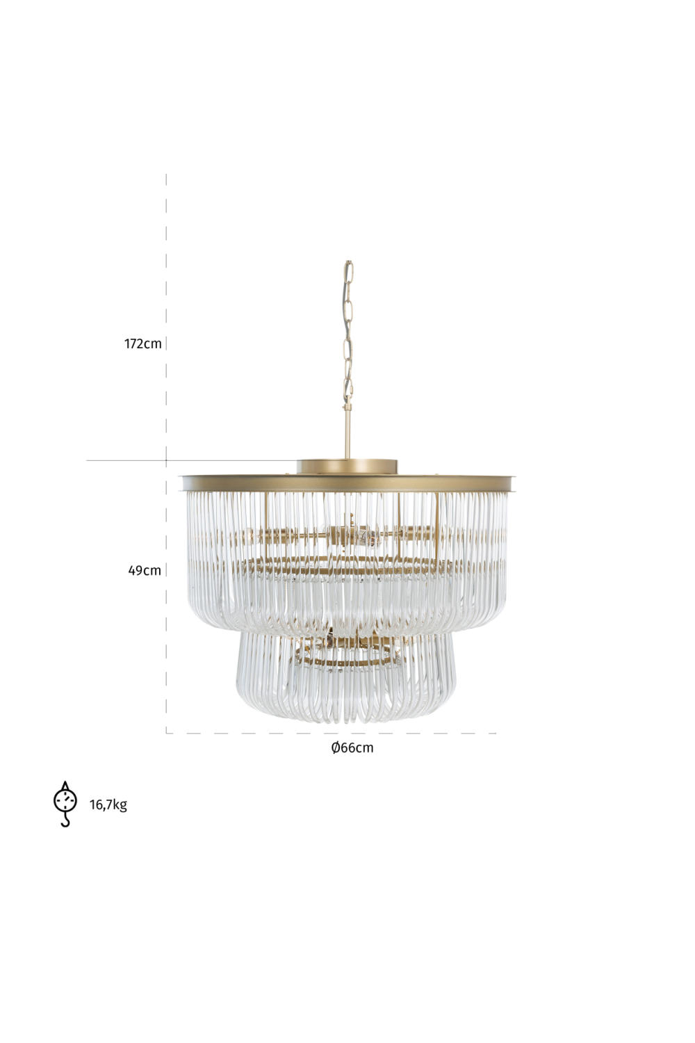 Cascading Crystal Hanging Lamp | Oroa.com