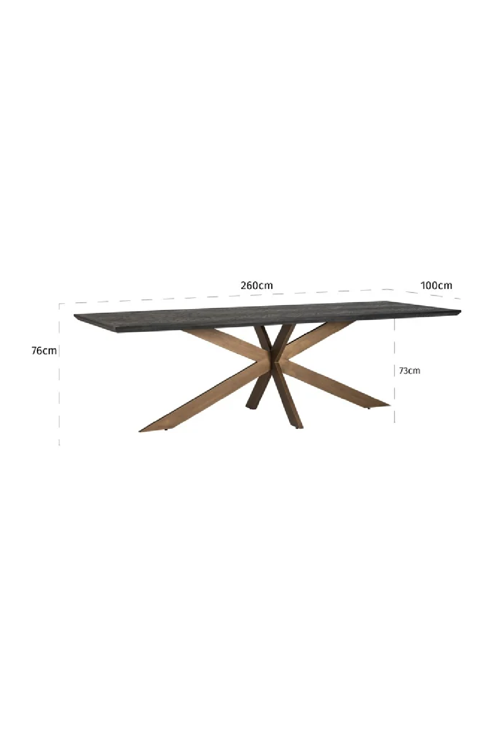 Black Rustic Dining Table | Richmond Interiors Blackbone | Oroa.com