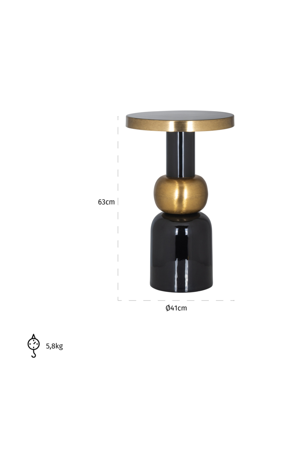 Black Pedestal End Table | Oroa.com