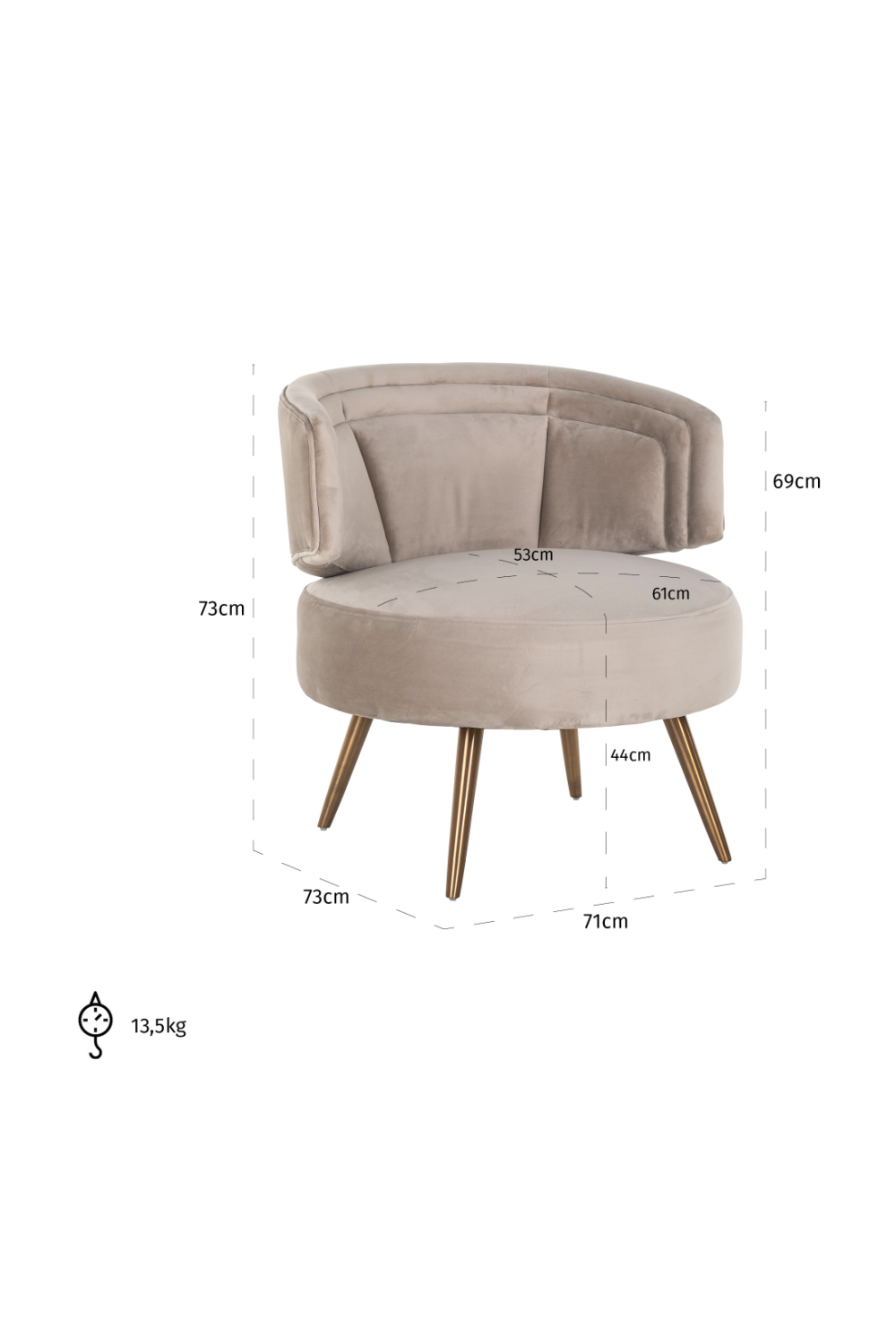 Modern Velvet Easy Chair | Richmond Interiors Hazel | Oroa.com