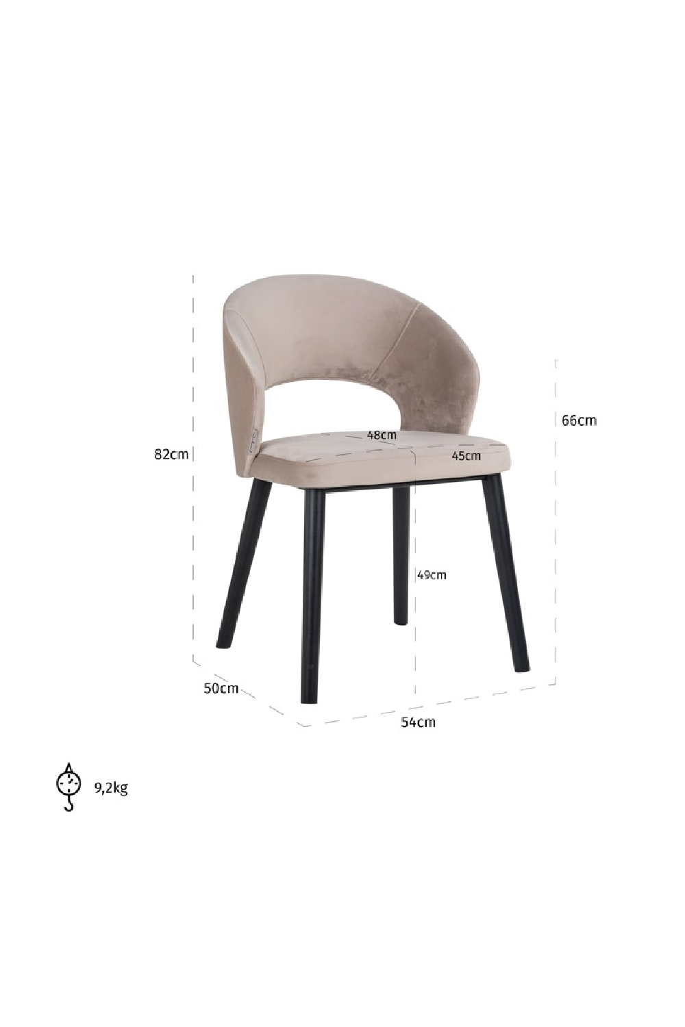 Cut-Out Modern Dining Chair | Richmond Interiors Savoy | Oroa.com