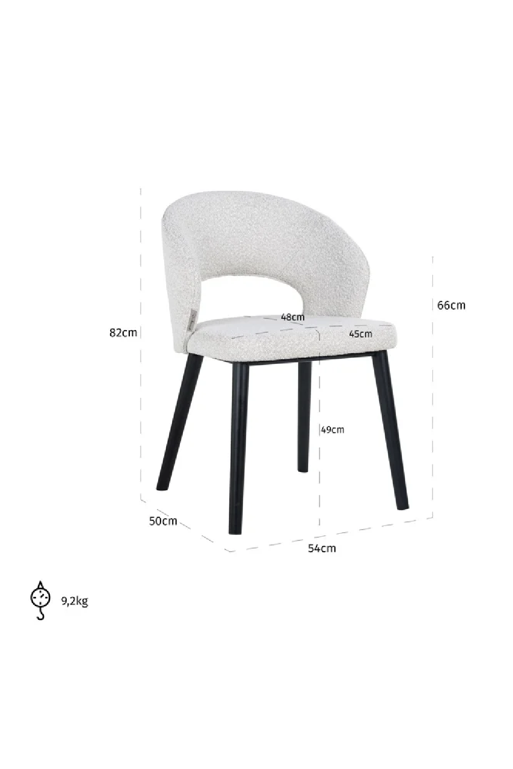 Cut-Out Modern Dining Chair | Richmond Interiors Savoy | Oroa.com