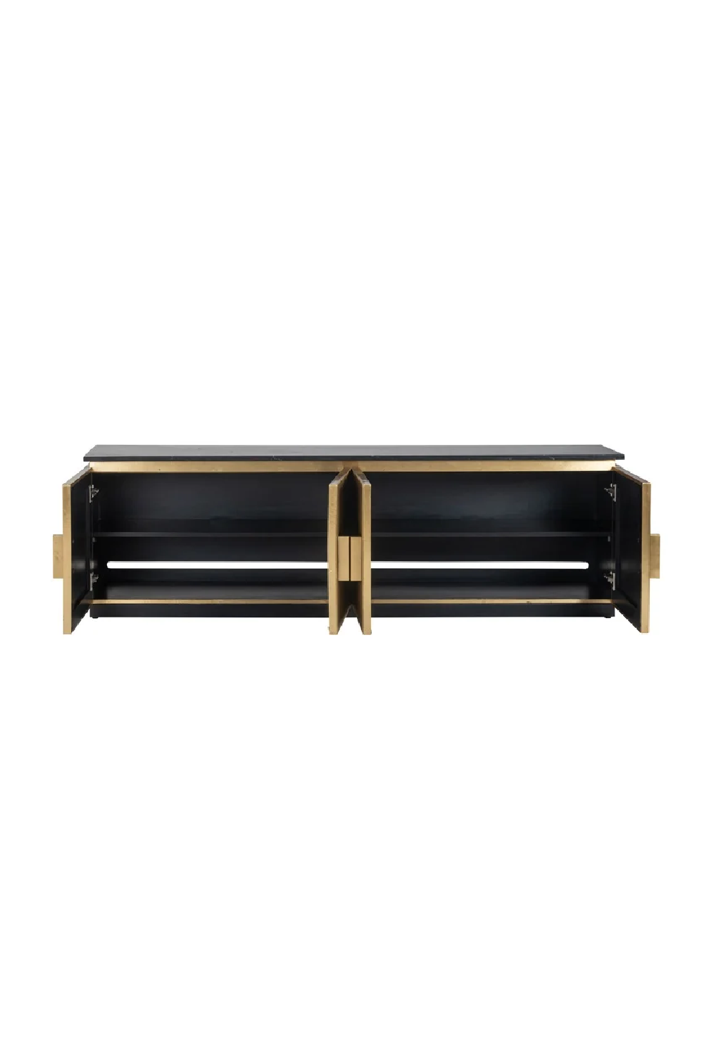 Gold 4-Door TV Unit | Richmond Interiors Ironville | Oroatrade.com