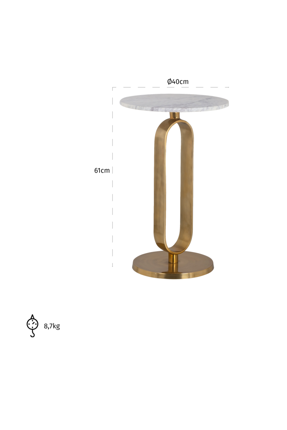 Modern Marble End Table | Oroa.com