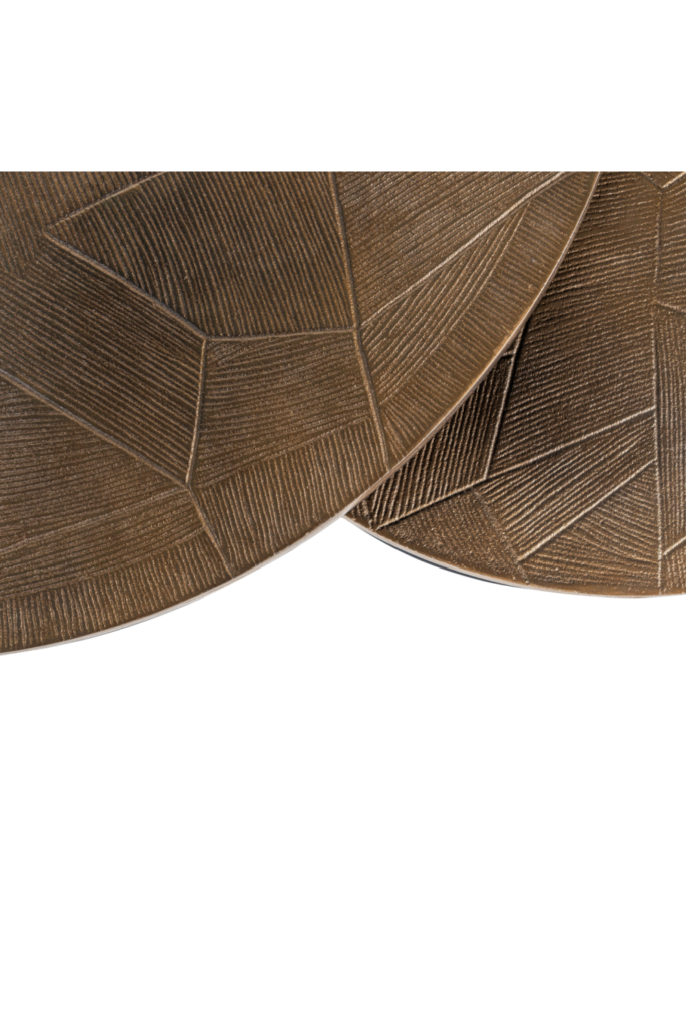 Round Gold Nested Coffee Tables (2) | Oroa.com