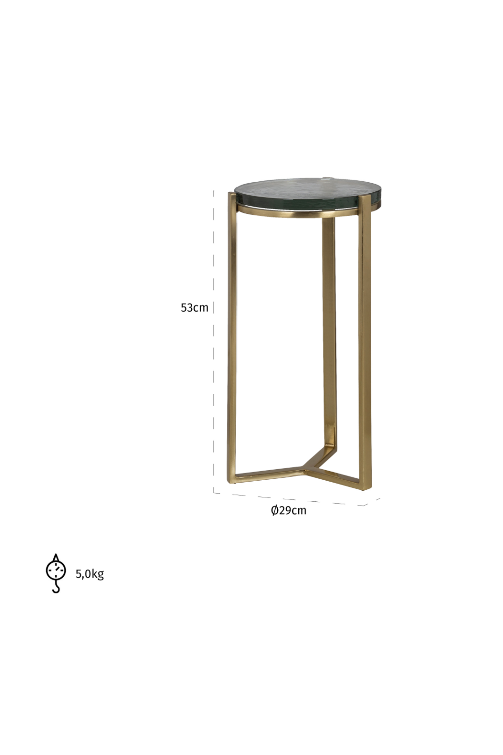 Glass Round End Table | Oroa.com