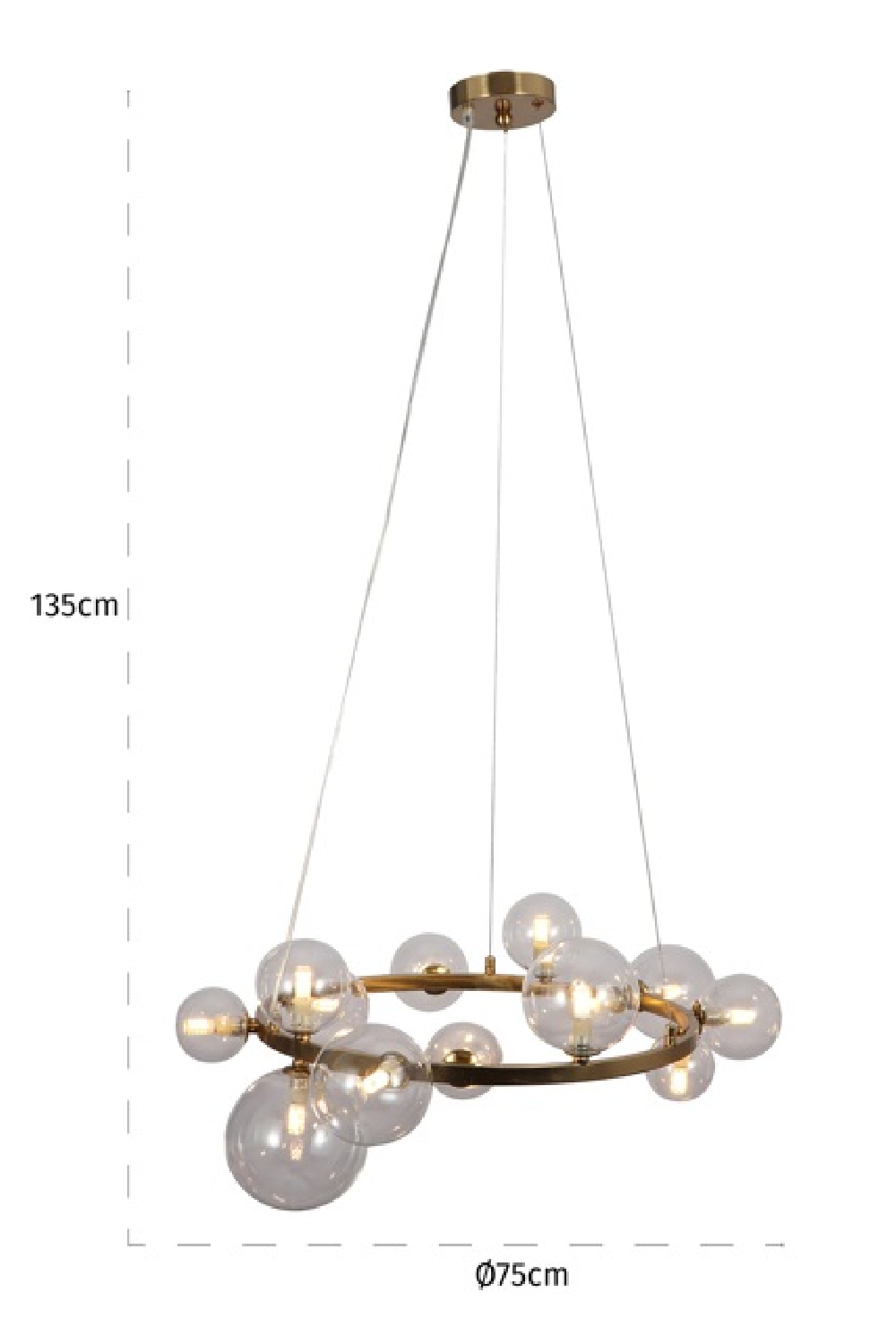 Glass Orbs Hanging Lamp | Richmond Interiors Yosie | Oroatrade.com
