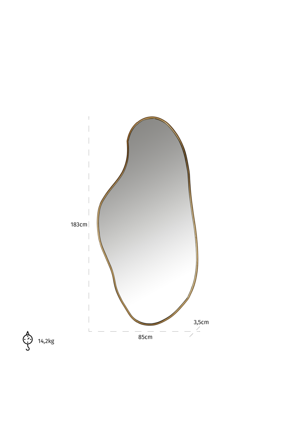 Free-Form Golden Mirror | Richmond Interiors Alton | Oroa.com