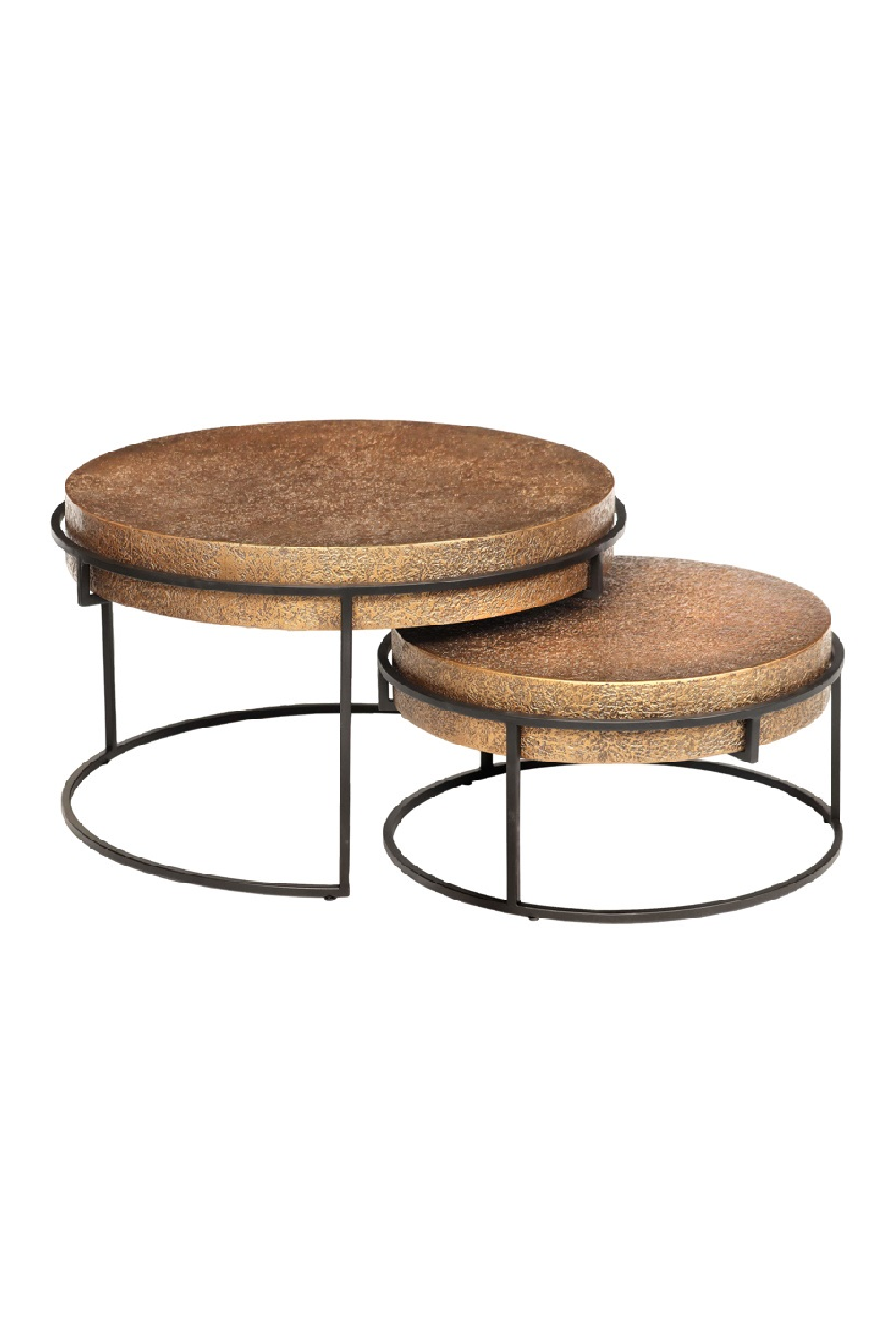 Round Metal Nesting Coffee Tables (2) | Oroa.com
