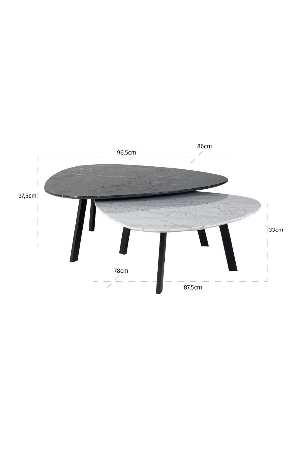 Marble Top Coffee Table Set (2) | Oroa.com