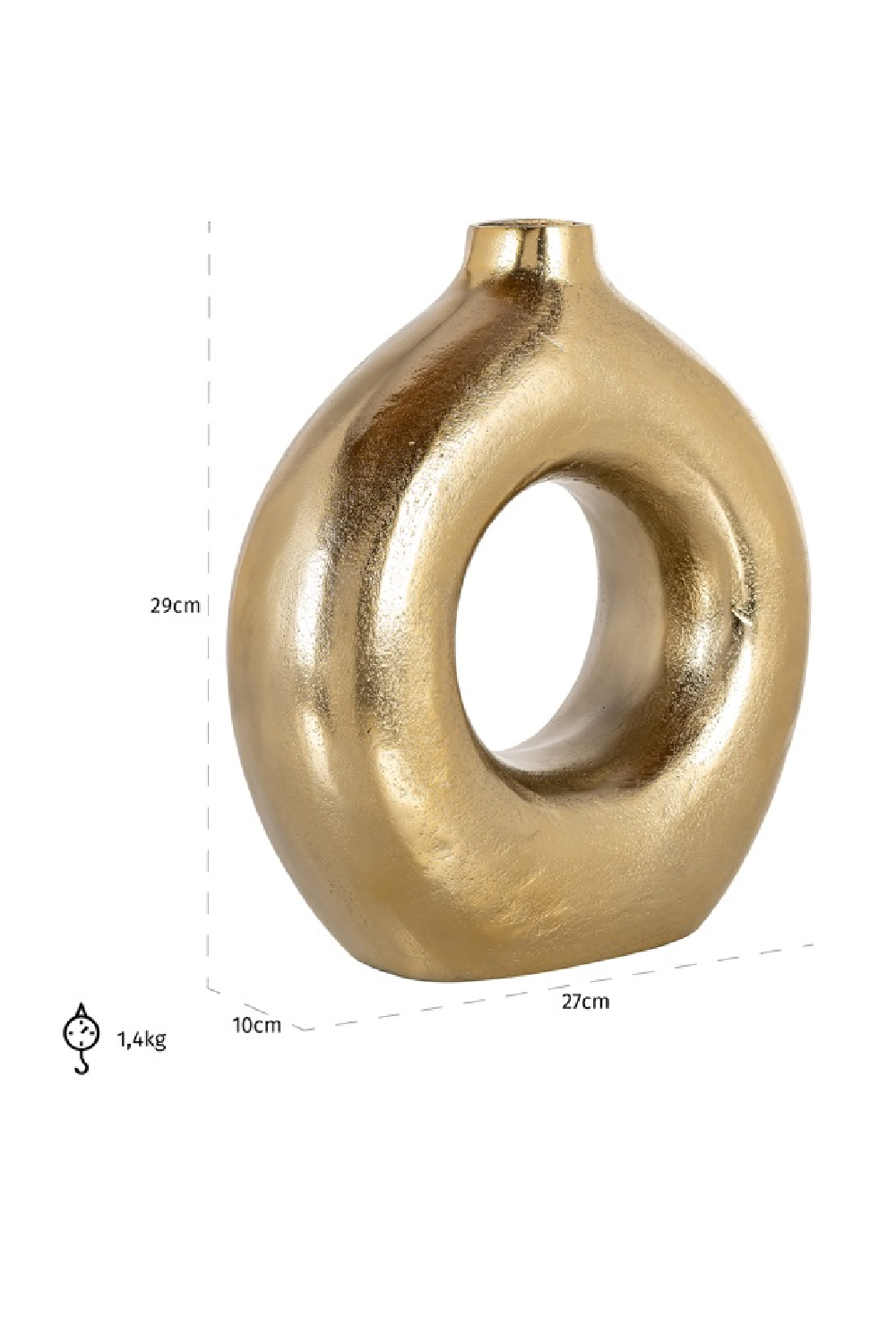 Gold Round Vase | Richmond Interiors Felicia | Oroa.com