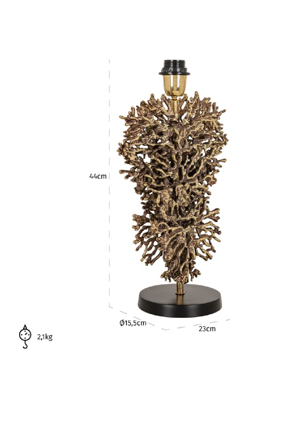 Brushed Gold Table Lamp | Richmond Interiors Jessey | Oroa.com