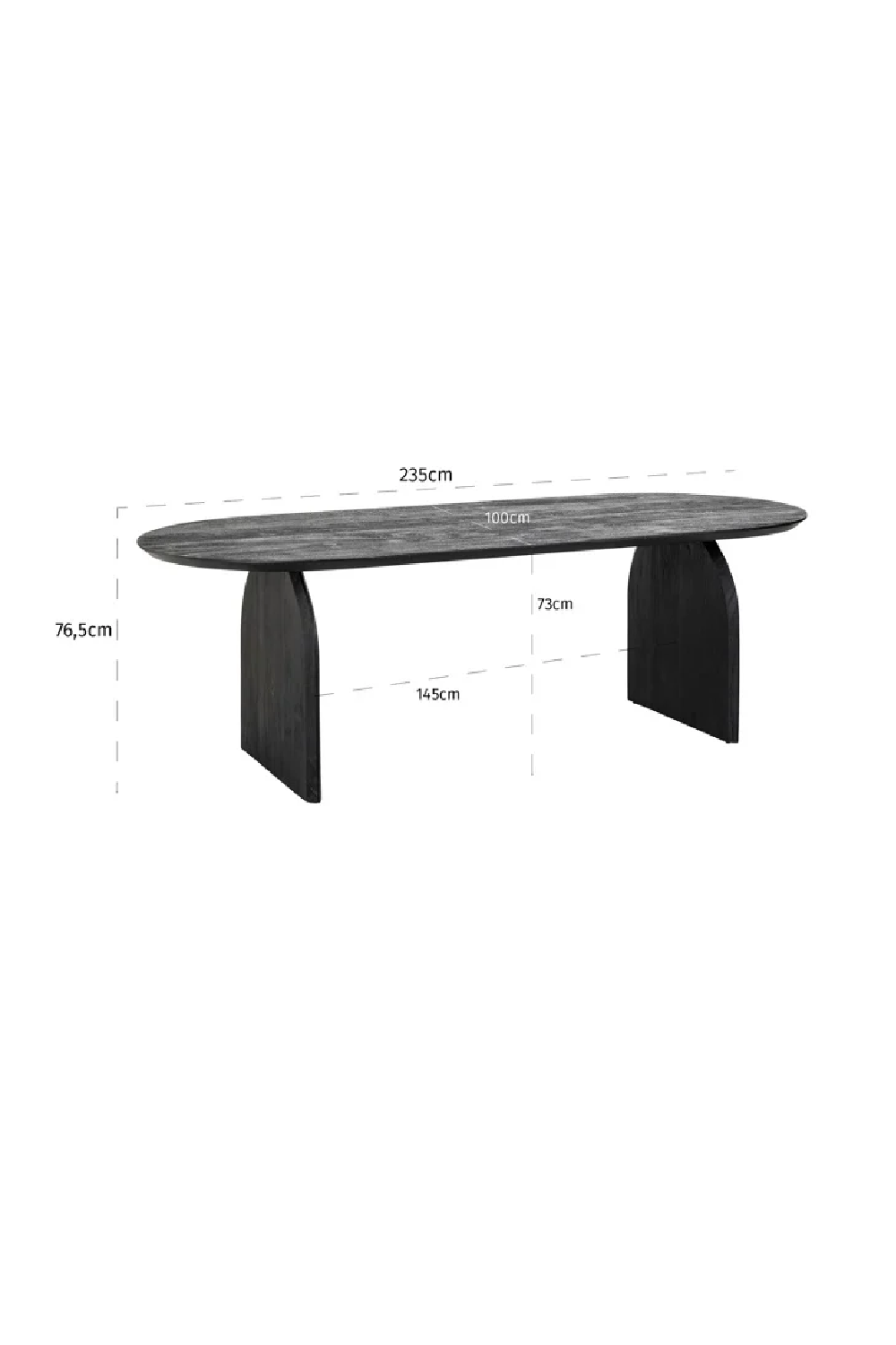 Black Mango Wood Dining Table | Oroa.com