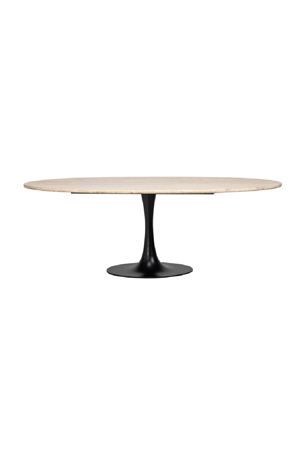 Travertine Pedestal Dining Table | Oroa.com