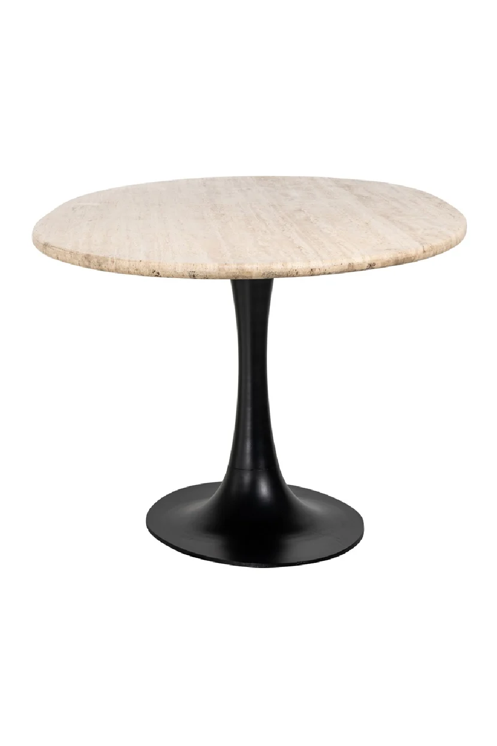 Travertine Pedestal Dining Table | Oroa.com