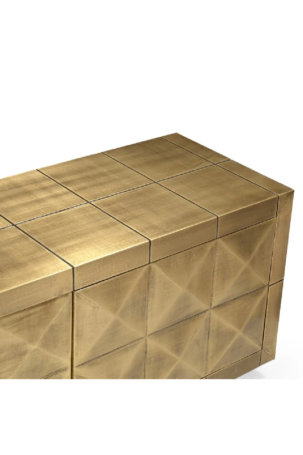 Gold Faceted TV Unit | Richmond Interiors Collada | Oroa.com