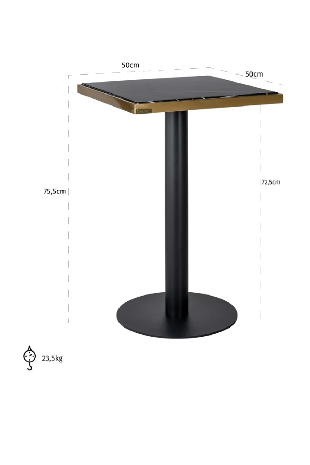 Square Marble Dining Table | Richmond Interiors Zenza | Oroa.com