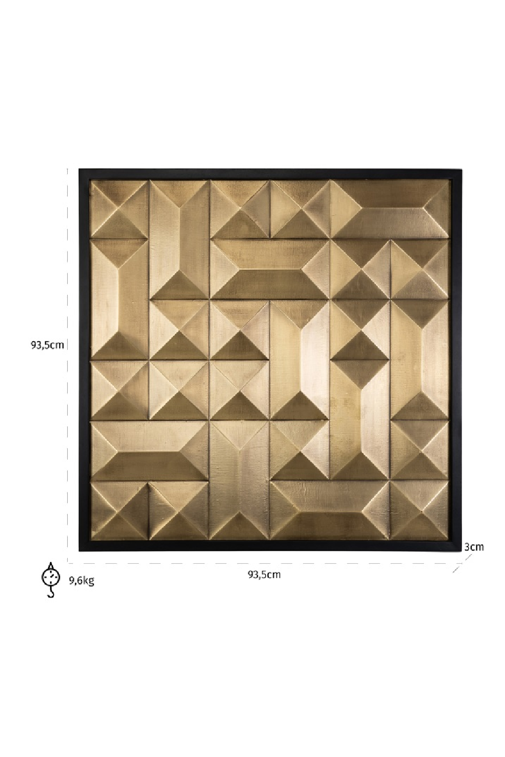 Gold Faceted Wall Art | Richmond Interiors Tetro | Oroa.com