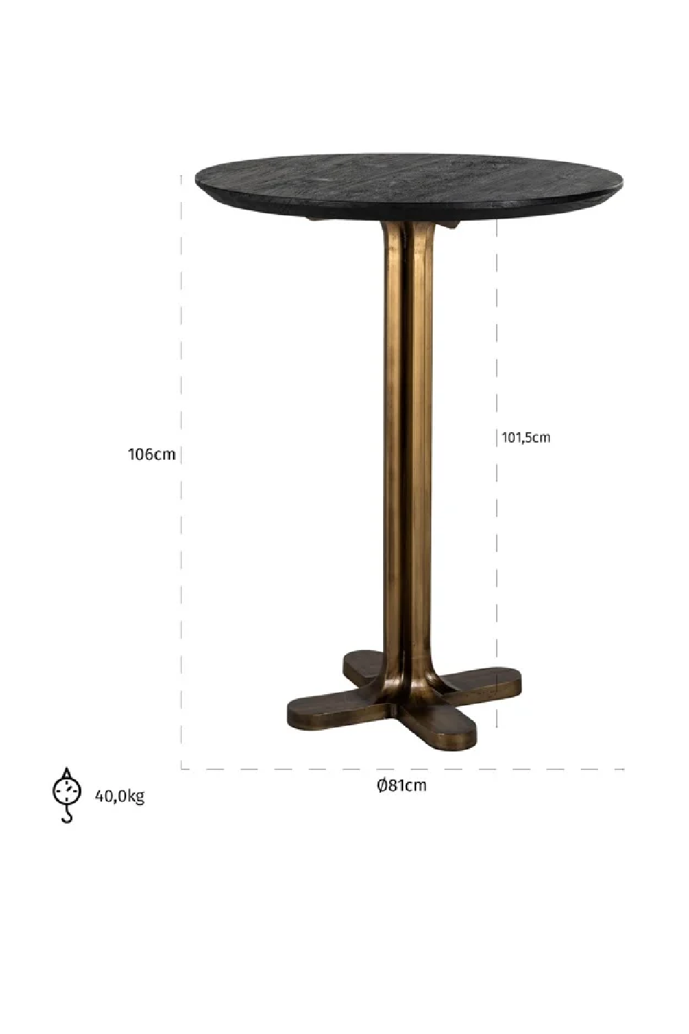 Mango Wood Modern Bar Table | Oroa.com