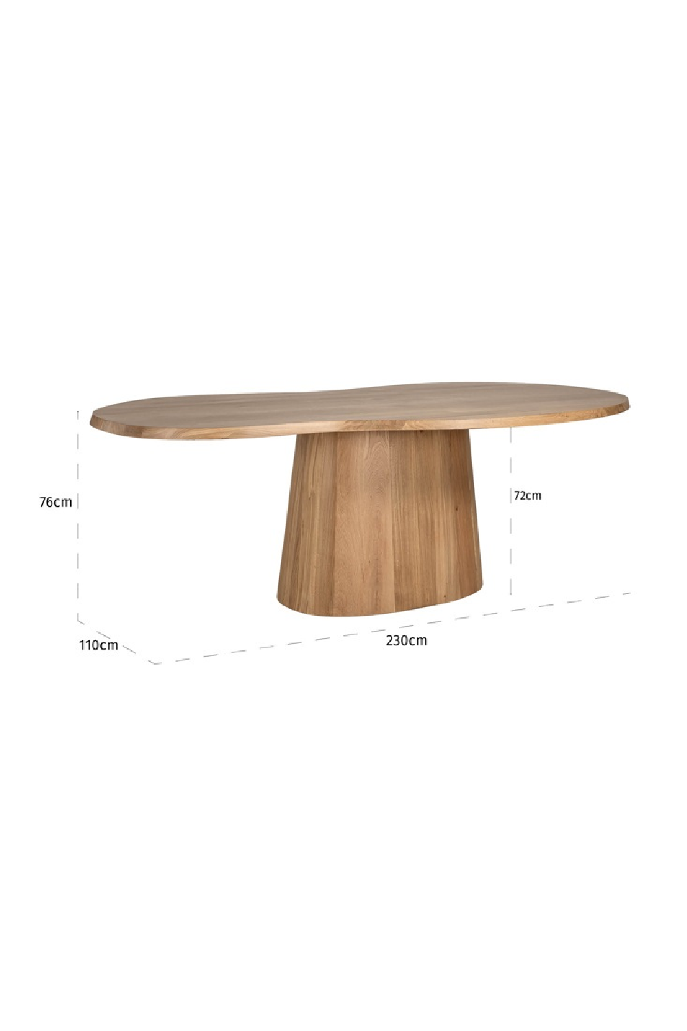 Oak Organic-Shaped Dining Table | Richmond Interiors Riva | Oroa.com
