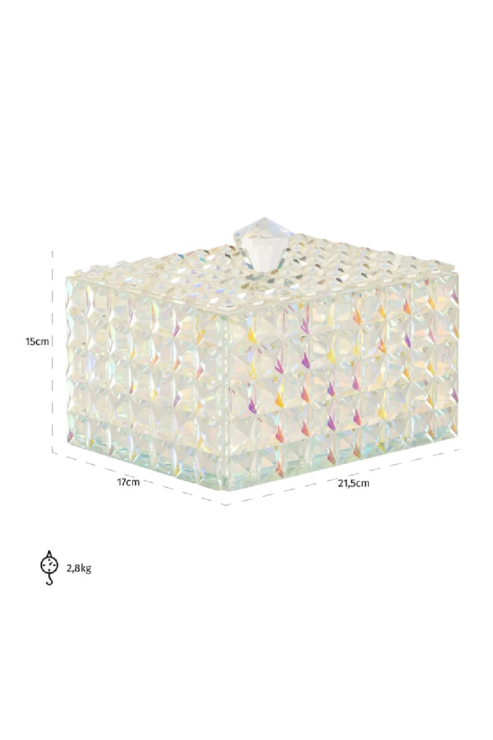 Faceted Crystal Jewelry Box | Oroa.com