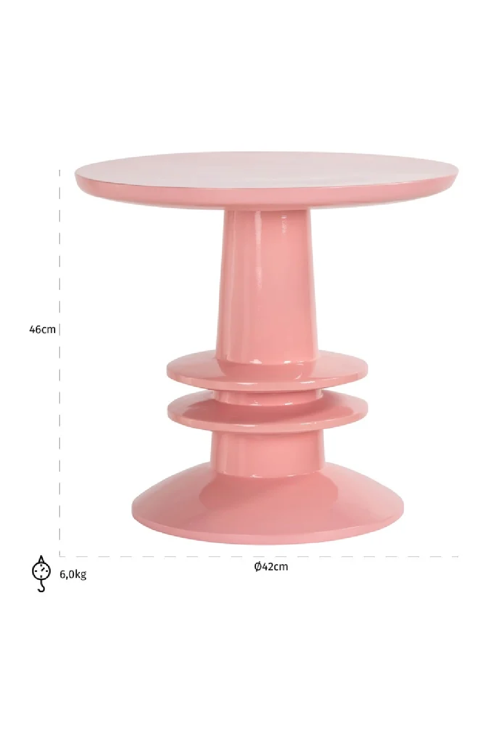 Pink Pedestal Side Table | Oroa.com