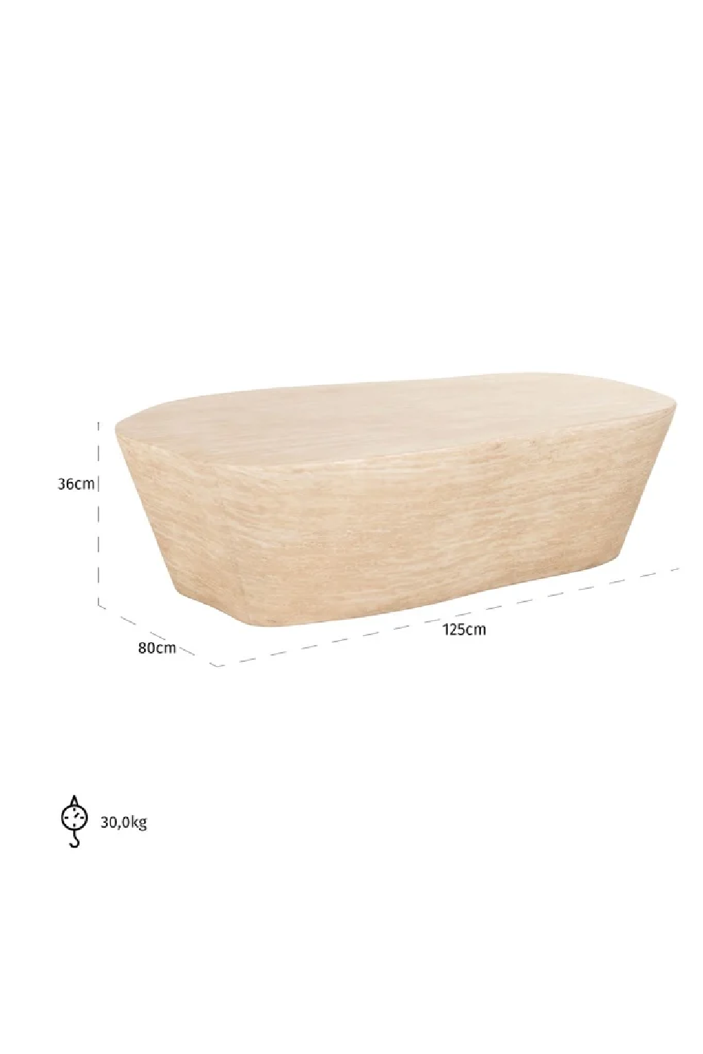 Beige Travertine Coffee Table | Oroa.com