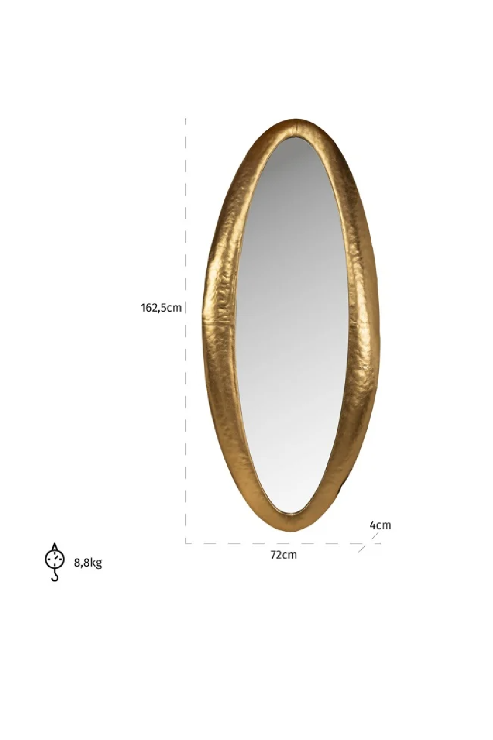 Gold Oval Mirror | Richmond Interiors Belia | Oroa.com