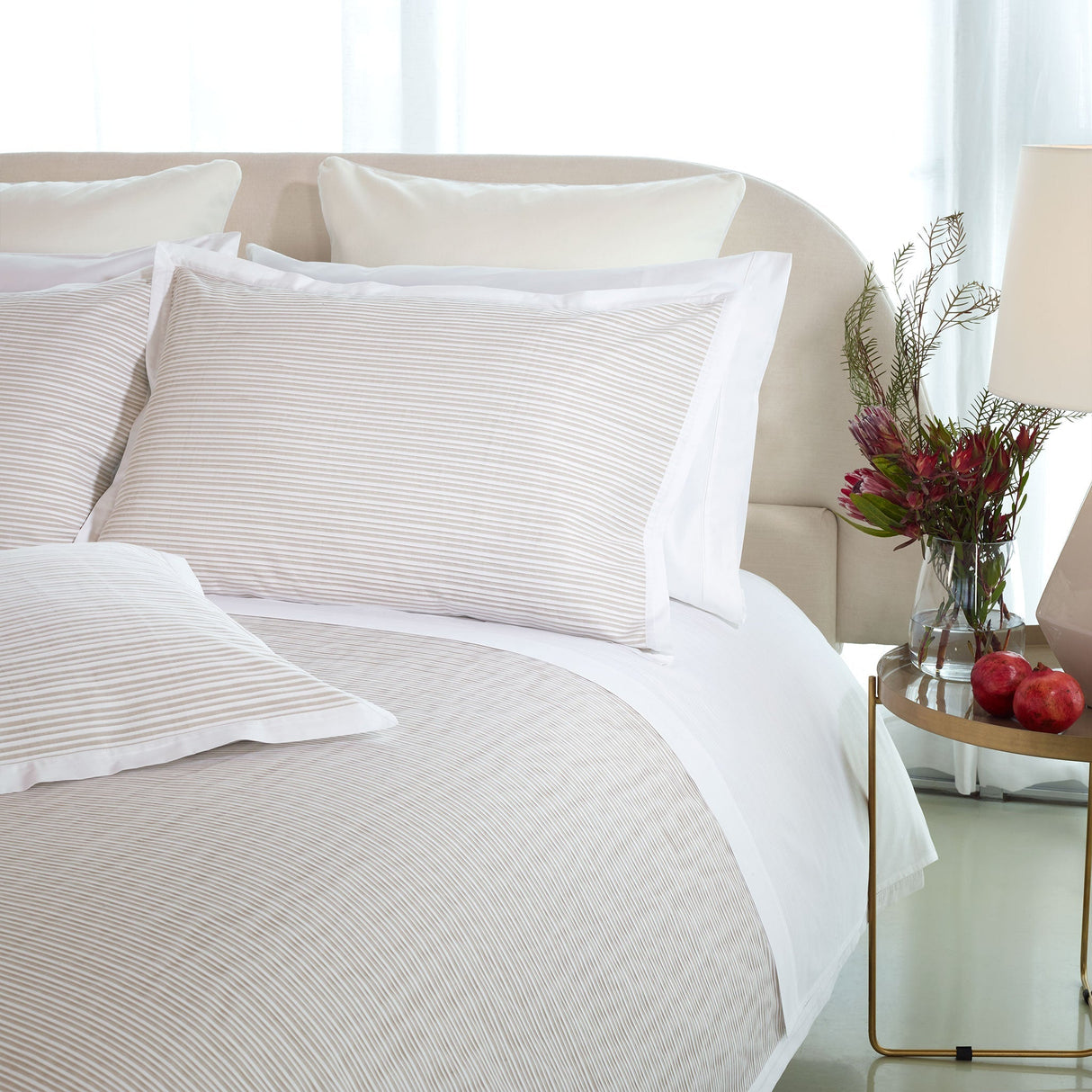 200TC Percale Pleated Duvet Cover | Amalia Home Luna | Oroa.com