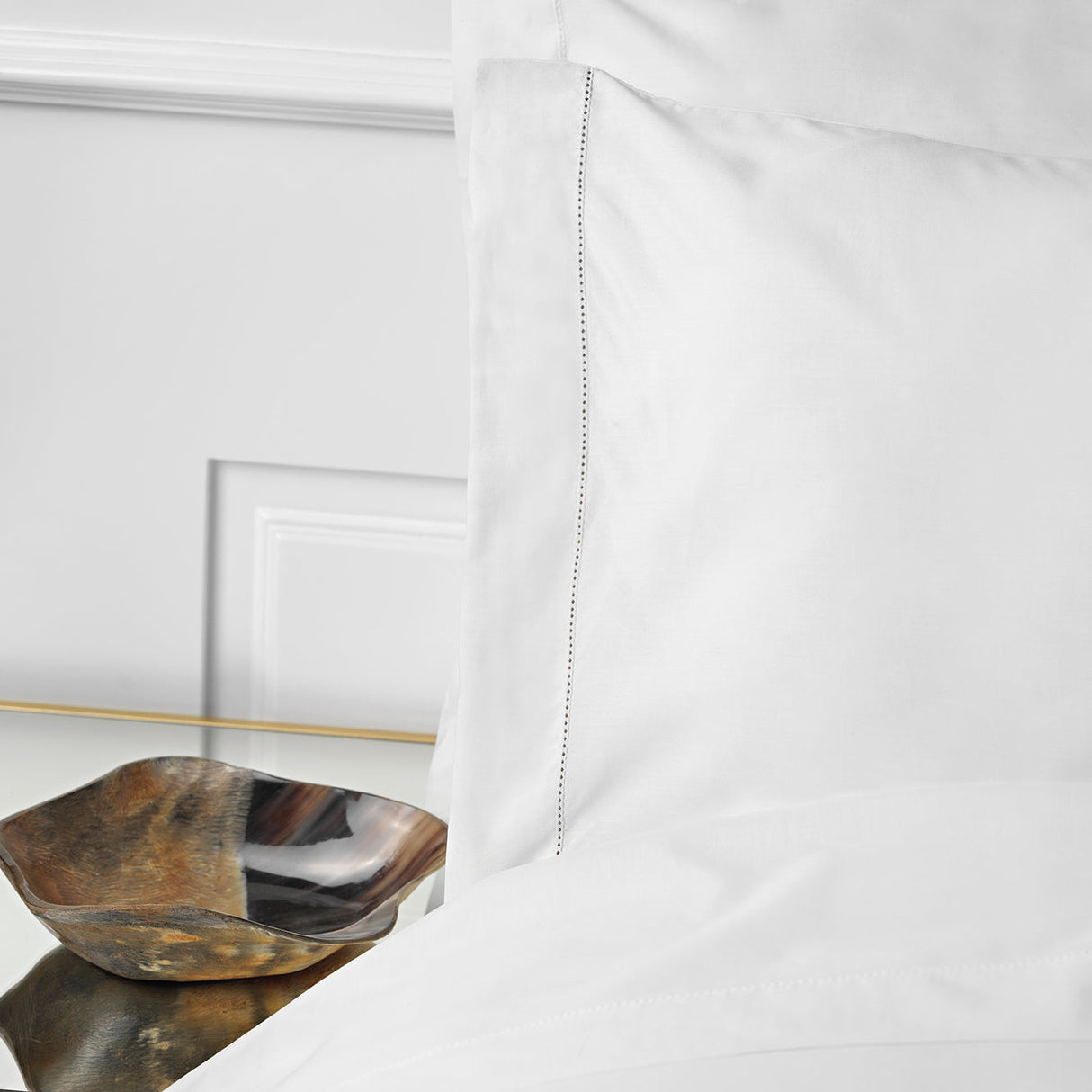 525TC White Percale Sham Set | Amalia Home Victoria | Oroa.com