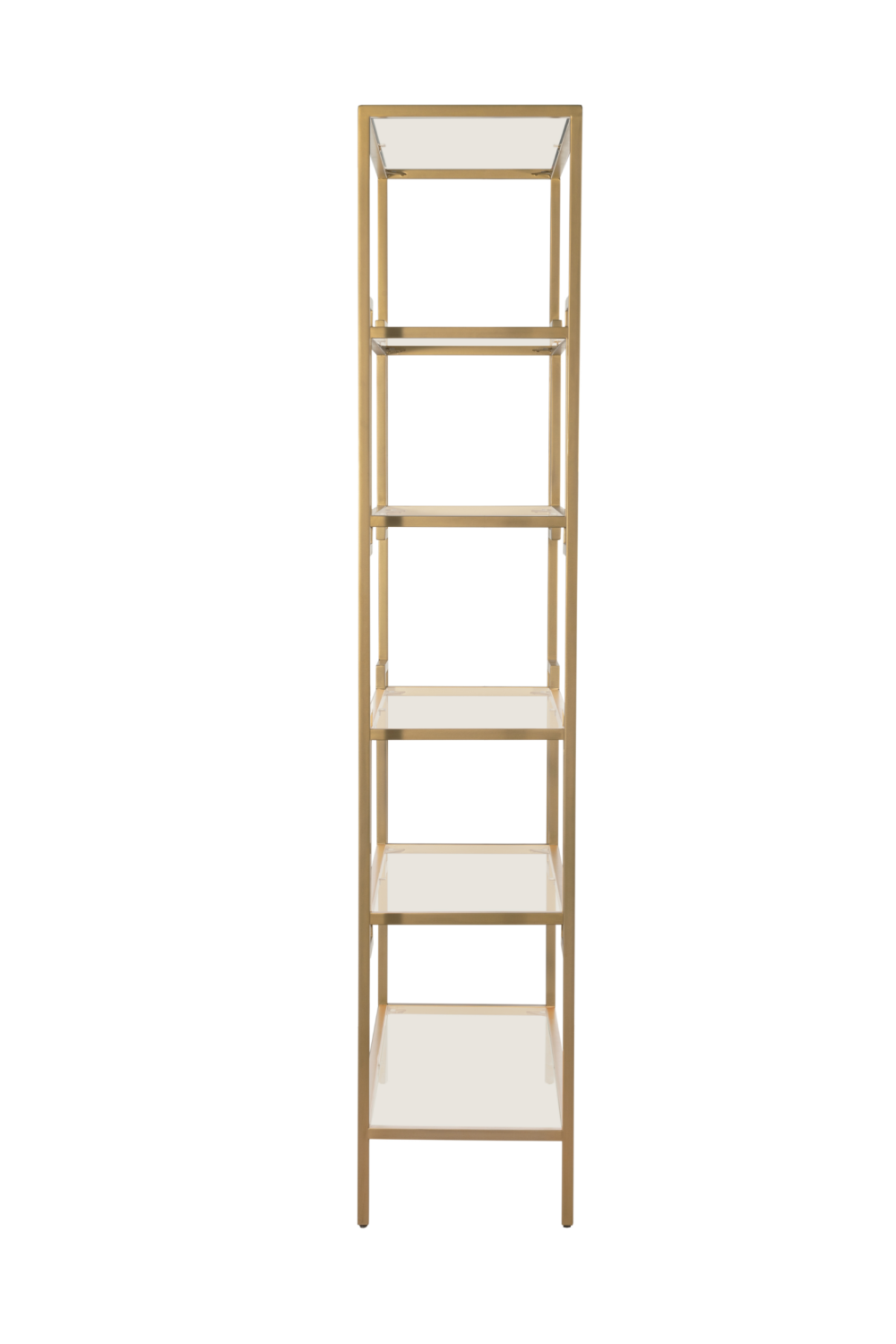 Golden Framed Glass Shelves Display Unit | Andrew Martin Architect