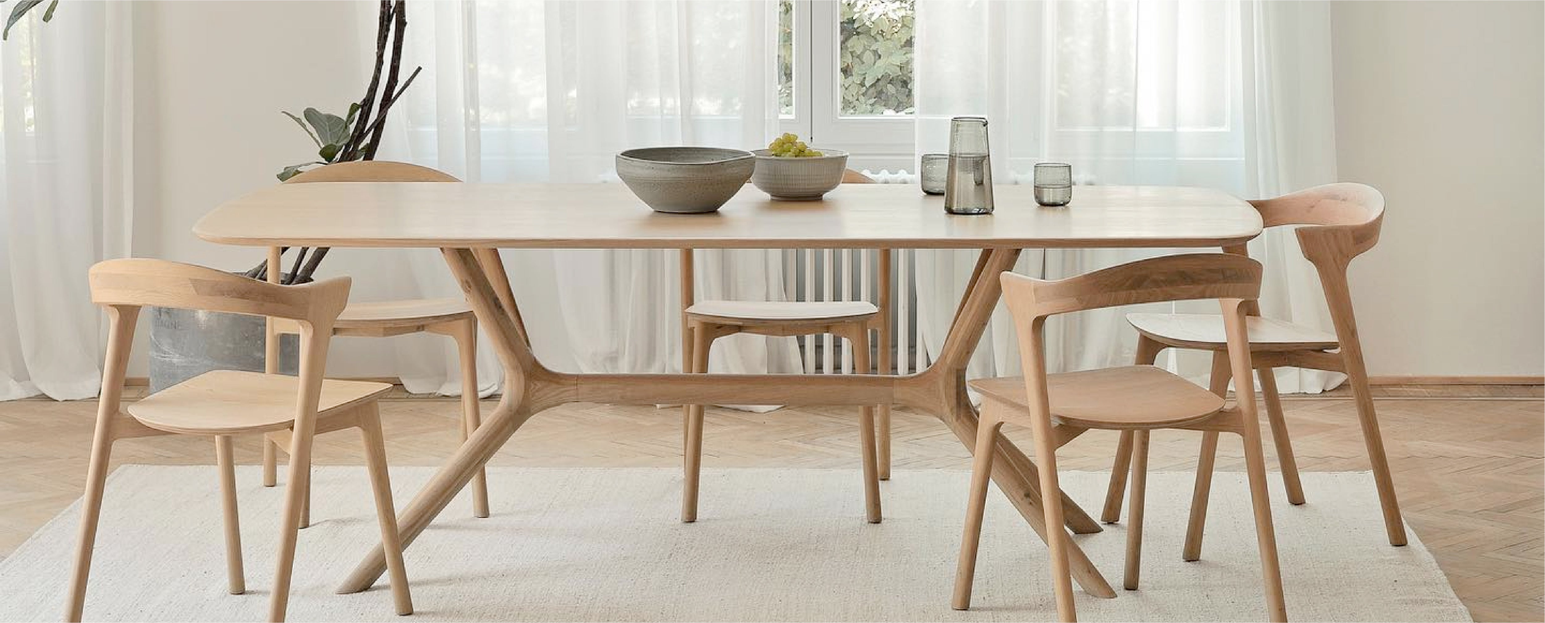 ETHNICRAFT WOOD DINING TABLE