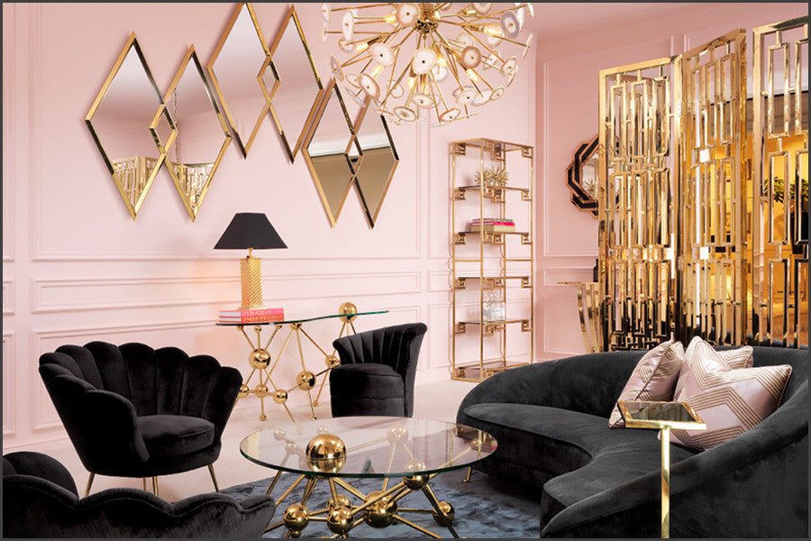 Black, Blush & Gold: Characteristic Shapes, Rich Textures