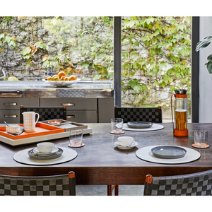 Grained Leather Round Placemat | Pinetti | OROA.com