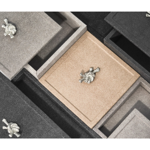 Leather Wrapped Square Box | Pinetti Thalia | OROA.com