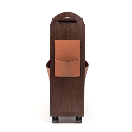 Wheeled Wooden Magazine Rack | Pinetti Tata | OROA.com
