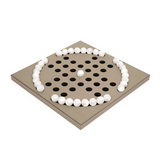 Pearl Pawns Leather Board Game | Pinetti Peg Solitaire | OROA.com