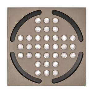 Pearl Pawns Leather Board Game | Pinetti Peg Solitaire | OROA.com